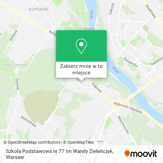 Mapa Szkoła Podstawowa nr 77 Im Wandy Zieleńczyk