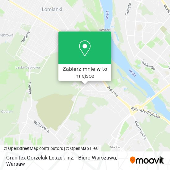 Mapa Granitex Gorzelak Leszek inż. - Biuro Warszawa