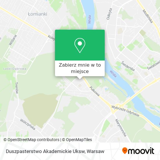 Mapa Duszpasterstwo Akademickie Uksw