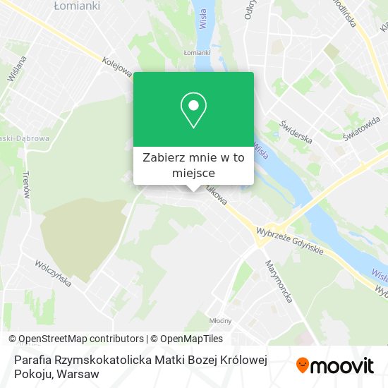 Mapa Parafia Rzymskokatolicka Matki Bozej Królowej Pokoju