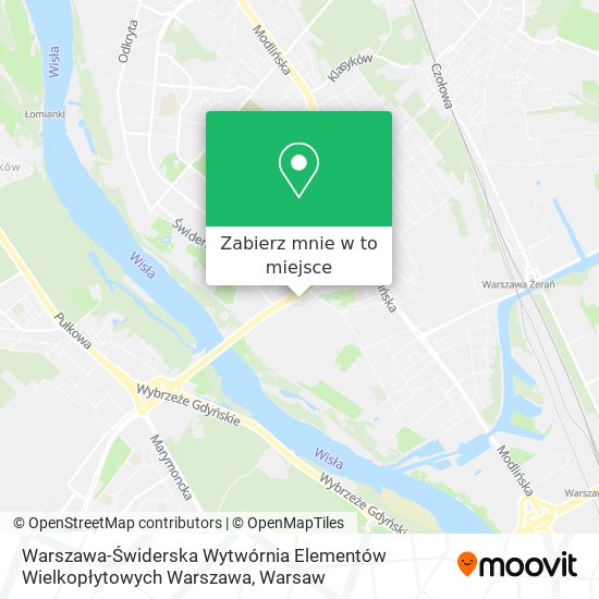 Mapa Warszawa-Świderska Wytwórnia Elementów Wielkopłytowych Warszawa