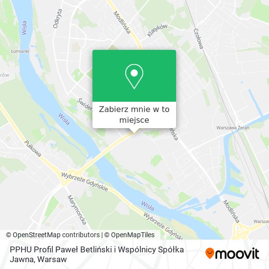 Mapa PPHU Profil Paweł Betliński i Wspólnicy Spółka Jawna