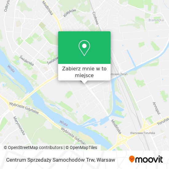 Mapa Centrum Sprzedaży Samochodów Trw