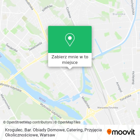 Mapa Krogulec. Bar. Obiady Domowe, Catering, Przyjęcia Okolicznościowe