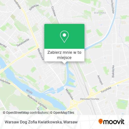 Mapa Warsaw Dog Zofia Kwiatkowska