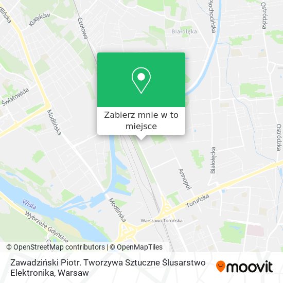 Mapa Zawadziński Piotr. Tworzywa Sztuczne Ślusarstwo Elektronika