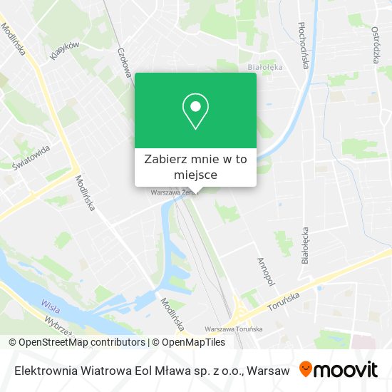 Mapa Elektrownia Wiatrowa Eol Mława sp. z o.o.