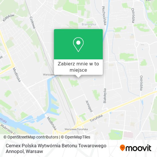 Mapa Cemex Polska Wytwórnia Betonu Towarowego Annopol