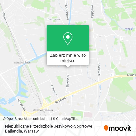 Mapa Niepubliczne Przedszkole Językowo-Sportowe Bajlandia