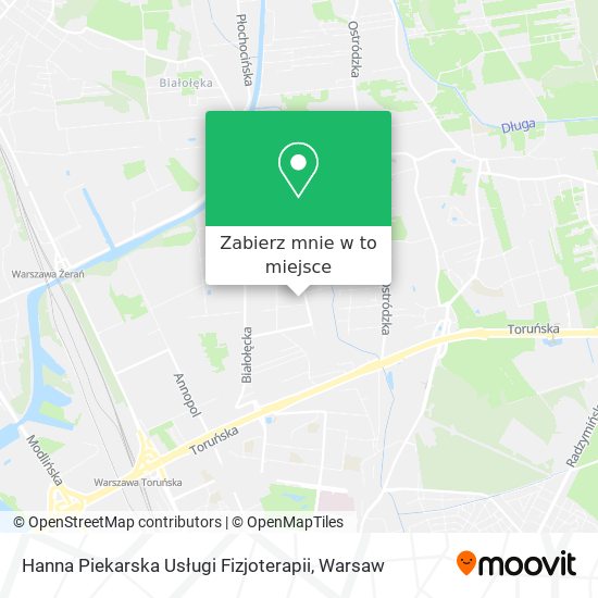 Mapa Hanna Piekarska Usługi Fizjoterapii