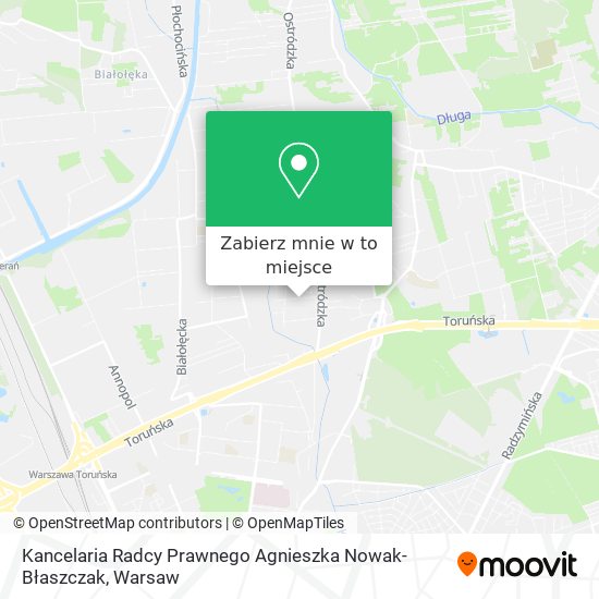 Mapa Kancelaria Radcy Prawnego Agnieszka Nowak-Błaszczak