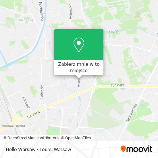 Mapa Hello Warsaw - Tours