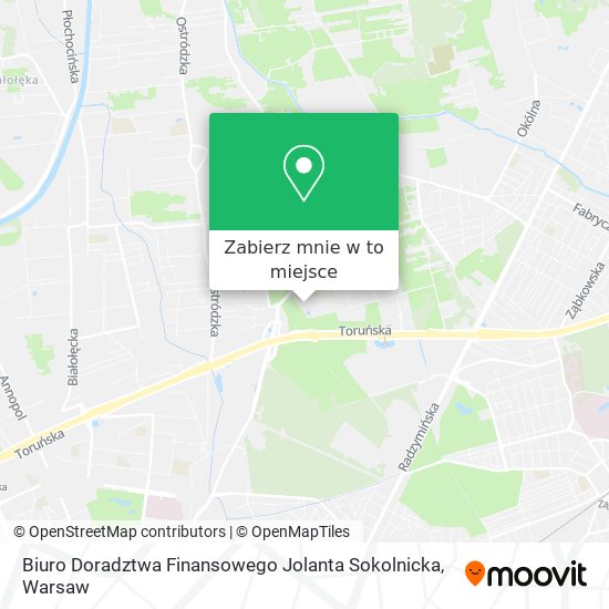 Mapa Biuro Doradztwa Finansowego Jolanta Sokolnicka