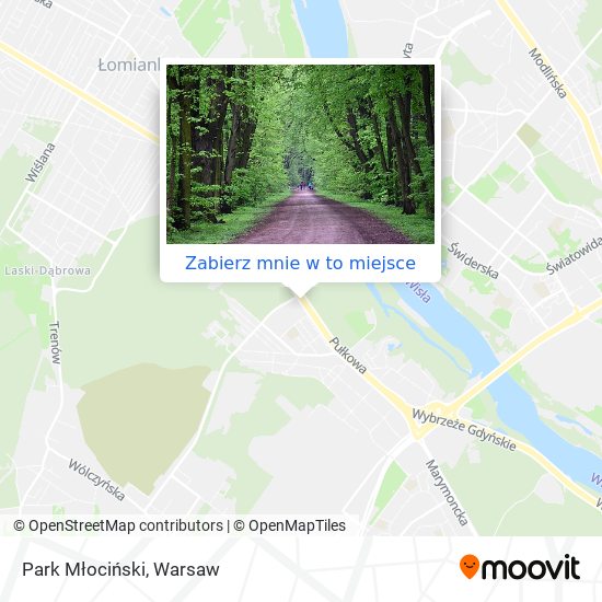 Mapa Park Młociński