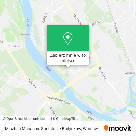 Mapa Misztela Marianna. Sprzątanie Budynków