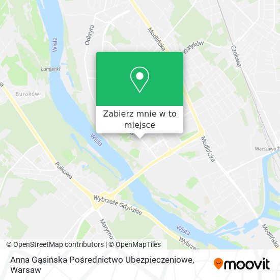 Mapa Anna Gąsińska Pośrednictwo Ubezpieczeniowe