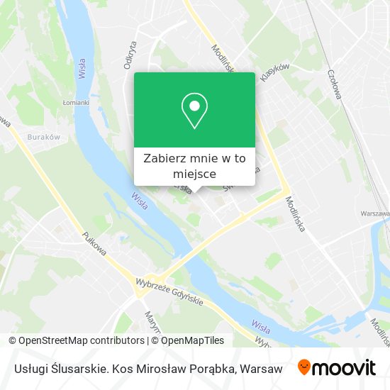 Mapa Usługi Ślusarskie. Kos Mirosław Porąbka