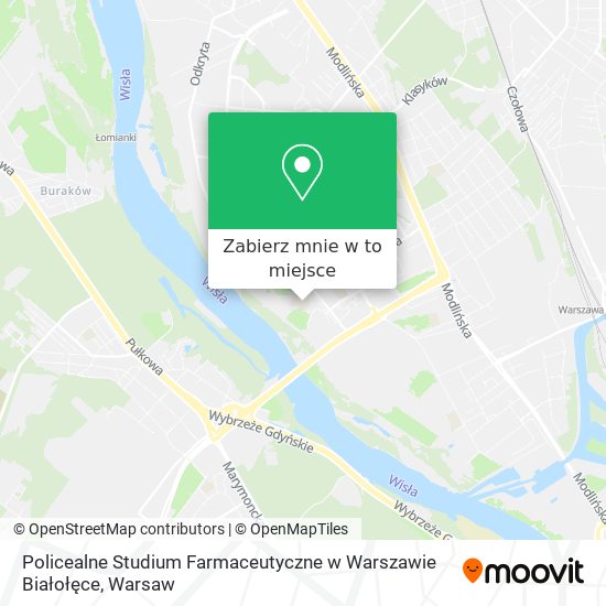 Mapa Policealne Studium Farmaceutyczne w Warszawie Białołęce