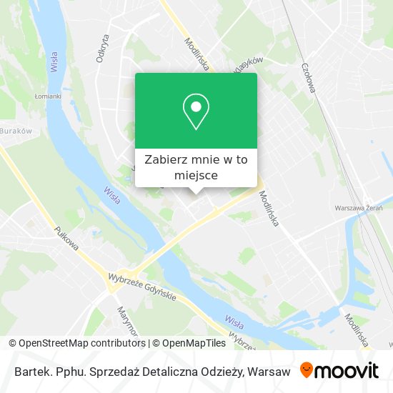 Mapa Bartek. Pphu. Sprzedaż Detaliczna Odzieży