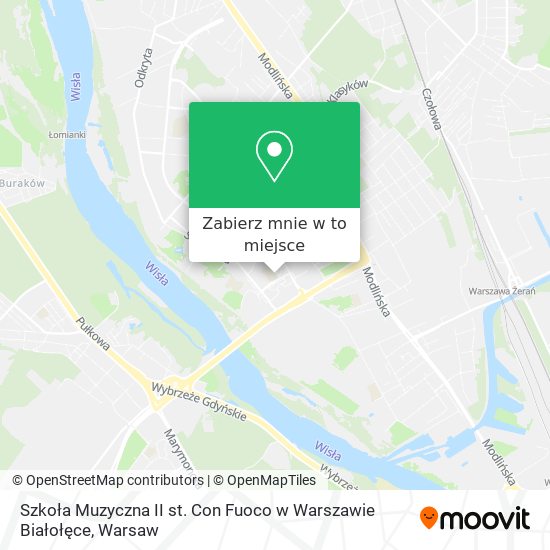 Mapa Szkoła Muzyczna II st. Con Fuoco w Warszawie Białołęce