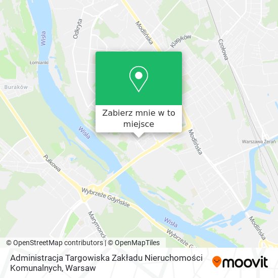 Mapa Administracja Targowiska Zakładu Nieruchomości Komunalnych