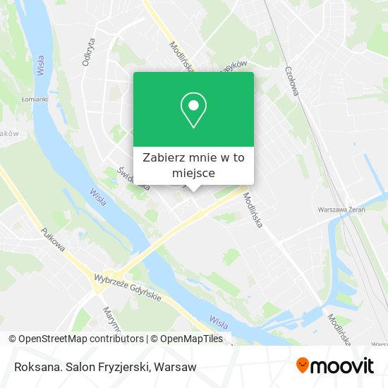 Mapa Roksana. Salon Fryzjerski