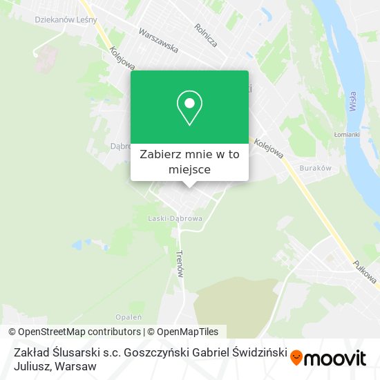 Mapa Zakład Ślusarski s.c. Goszczyński Gabriel Świdziński Juliusz