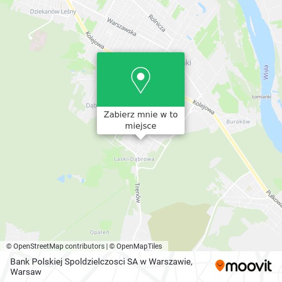 Mapa Bank Polskiej Spoldzielczosci SA w Warszawie