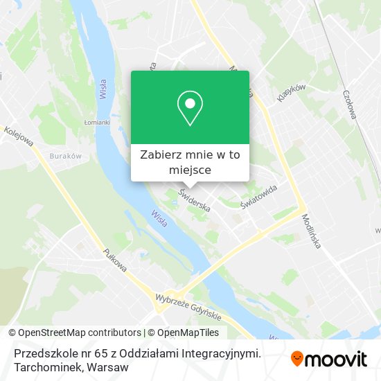 Mapa Przedszkole nr 65 z Oddziałami Integracyjnymi. Tarchominek