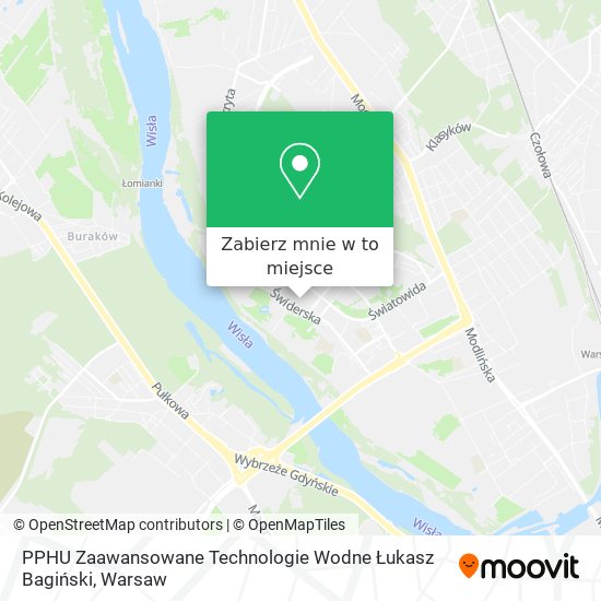 Mapa PPHU Zaawansowane Technologie Wodne Łukasz Bagiński