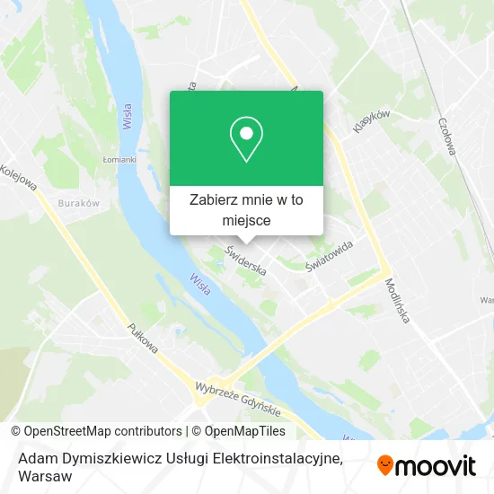 Mapa Adam Dymiszkiewicz Usługi Elektroinstalacyjne