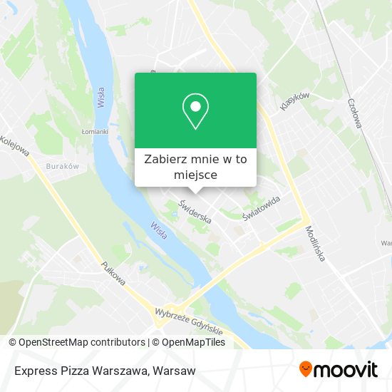 Mapa Express Pizza Warszawa