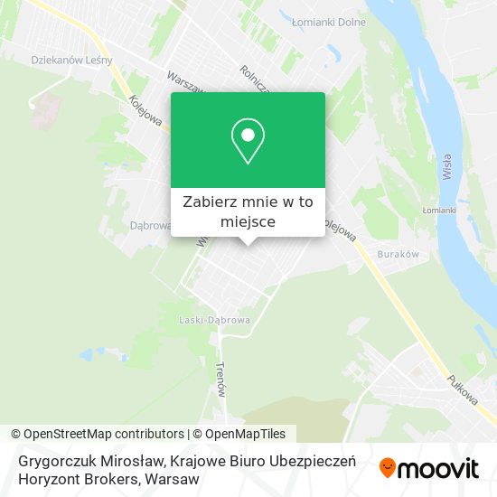 Mapa Grygorczuk Mirosław, Krajowe Biuro Ubezpieczeń Horyzont Brokers