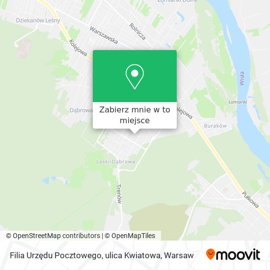 Mapa Filia Urzędu Pocztowego, ulica Kwiatowa