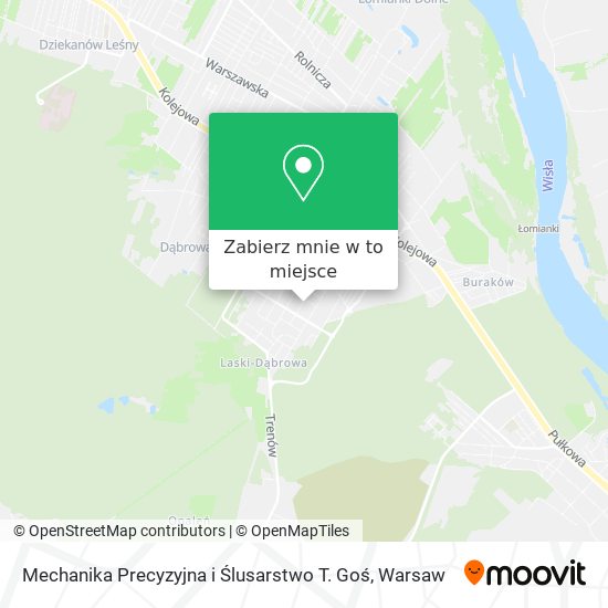 Mapa Mechanika Precyzyjna i Ślusarstwo T. Goś