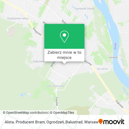 Mapa Alsta. Producent Bram, Ogrodzeń, Balustrad