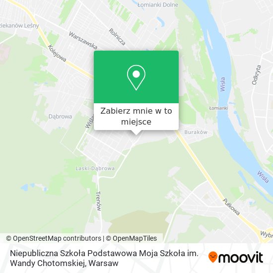 Mapa Niepubliczna Szkoła Podstawowa Moja Szkoła im. Wandy Chotomskiej