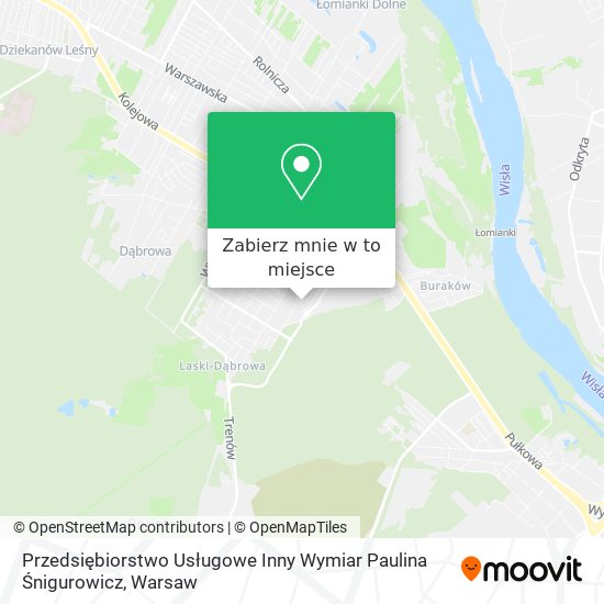 Mapa Przedsiębiorstwo Usługowe Inny Wymiar Paulina Śnigurowicz