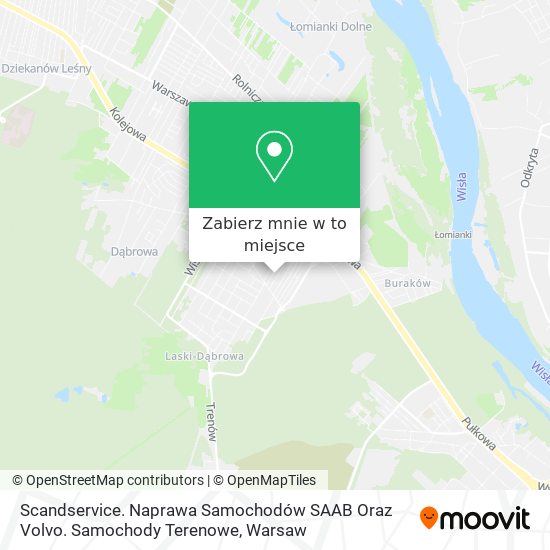 Mapa Scandservice. Naprawa Samochodów SAAB Oraz Volvo. Samochody Terenowe