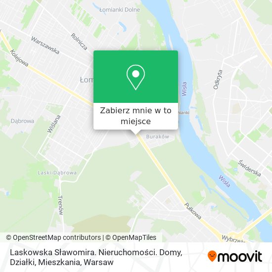 Mapa Laskowska Sławomira. Nieruchomości. Domy, Działki, Mieszkania