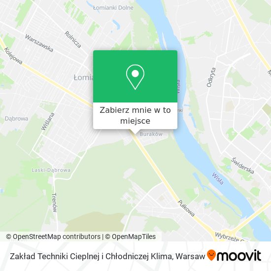 Mapa Zakład Techniki Cieplnej i Chłodniczej Klima