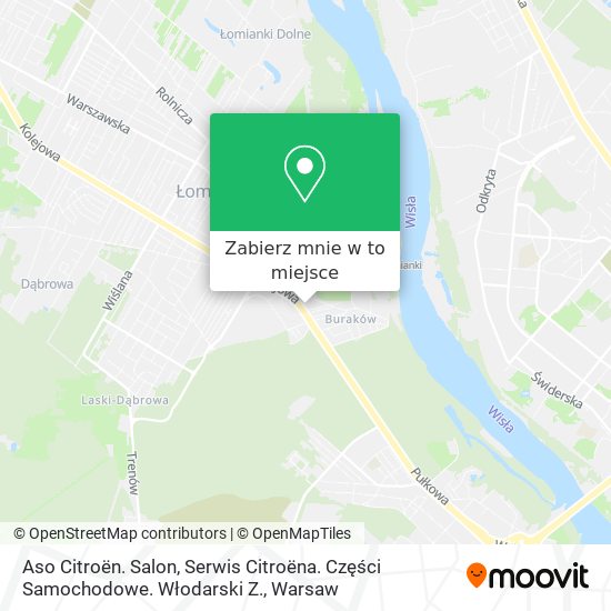 Mapa Aso Citroën. Salon, Serwis Citroëna. Części Samochodowe. Włodarski Z.