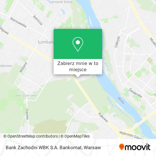 Mapa Bank Zachodni WBK S.A. Bankomat