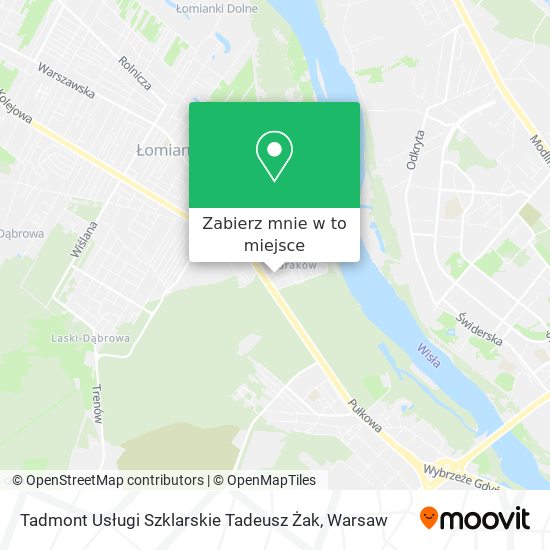 Mapa Tadmont Usługi Szklarskie Tadeusz Żak