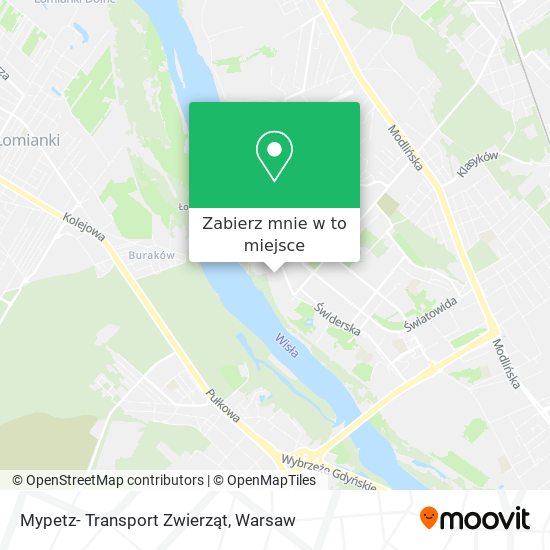 Mapa Mypetz- Transport Zwierząt