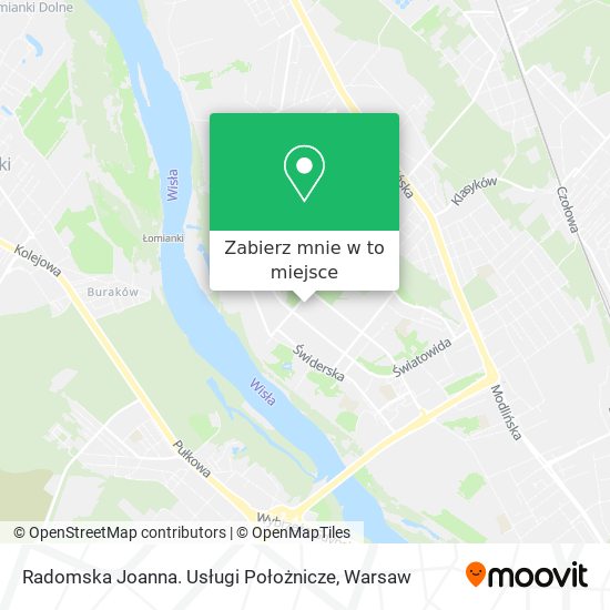 Mapa Radomska Joanna. Usługi Położnicze