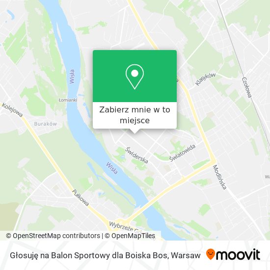 Mapa Głosuję na Balon Sportowy dla Boiska Bos