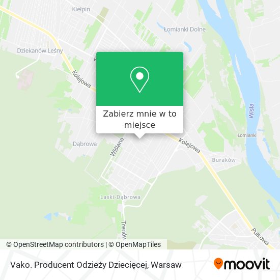 Mapa Vako. Producent Odzieży Dziecięcej