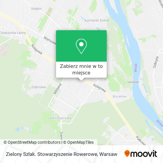 Mapa Zielony Szlak. Stowarzyszenie Rowerowe