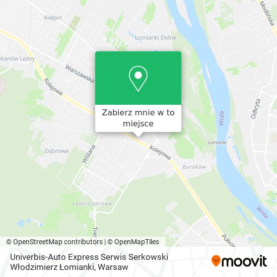 Mapa Univerbis-Auto Express Serwis Serkowski Włodzimierz Łomianki